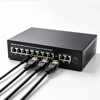 PoE-Switch mit 8 Ports und 1 Uplink, 2 SFP-Steckplätze, Power-over-Ethernet-Netzwerk-Switch für CCTV-Systeme