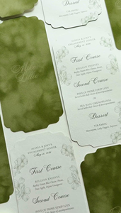 <span class=keywords><strong>Menú</strong></span> de Boda de Lujo en Terciopelo con Nombres de Invitados, <span class=keywords><strong>Menú</strong></span> Personalizado con Diseño de Acuarela, Tarjeta de Lugar con Borde Festoneado, Decoración Personalizada para Recepción de Boda - Product Image 3