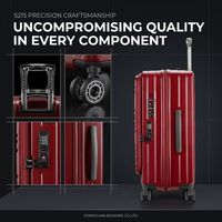 Maleta de Viaje Expandible con Apertura Frontal, Personalizable en Color, Diseño Clásico, con Ruedas Giratorias, Candado TSA, Simple y Moderna, MOQ Bajo de 50 Unidades, OEM/ODM