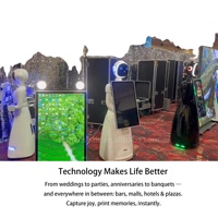 Romans AI Robotic Photo Booth Shell Stand, Contrôle sans fil, Compatible DSLR pour fêtes et événements