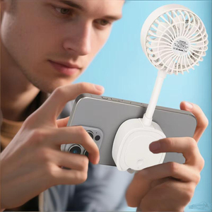 Ventilateur de refroidissement magnétique pliable USB rechargeable pour téléphone, support portable de bureau extérieur pour iPhone 12-17 - Grande Vente - Product Image 2