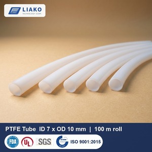 Tuyau PTFE 7x10mm à intérieur lisse, tube PTFE naturel, rouleau de 100m, résistant aux produits chimiques, -70 à 260°C, qualité FDA - Product Image 1