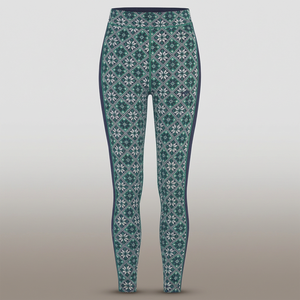 High Waist Full Length Geometric Print <b>Leggings</b> Stretch Knitted Sporty Style All Seasons Women's <b>Leggings</b> - Product Image 4