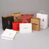 Sac à provisions en papier d'art de luxe OEM imprimé sur mesure avec votre logo Utilisation artisanale de bougie au détail à faible coût