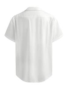 Chemise hawaïenne imprimée à la noix de coco lavée vintage en gros-Boutonnée à manches courtes pour hommes, coton biologique écologique - Product Image 2