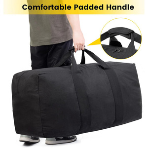 대용량 폴리에스터 여행용 더플 백 토트 숄더 팩 백 수하물 스포츠 체육관을위한 경량 접이식 수납 더플 백 - Product Image 5