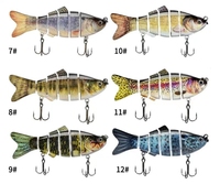 ODS 102mm 17g Bionic 6 Segmenté Swimbait Leurre De Pêche En Plastique Dur Multi-Jointed ABS Matériel Poisson D'eau Salée Bar Brochet