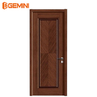 Porte en bois à une seule porte avec motifs floraux, porte en bois d'intérieur de luxe