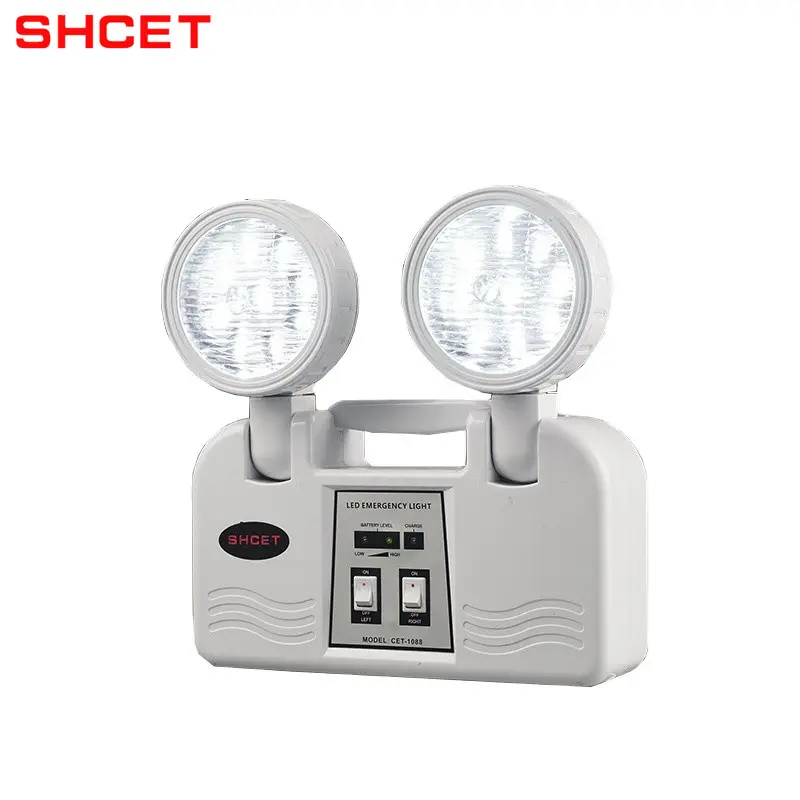 Factory Wholesale Two Heads LED Emergency Light Home Lamp Led Charging Light Bulbs Rechargeable Led Bulb Lights