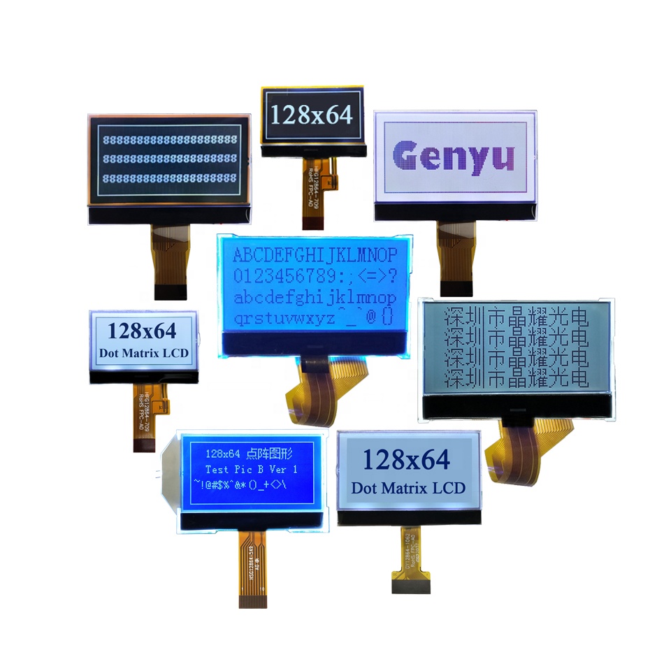 ในสต็อก128X64จอแอลซีดี Fstn COG โรงงานจอแอลซีดี I2c Spi St7567 26pin หน้าจอขาวดำแสดง12864โมโนจอแสดงผล LCD กราฟิก