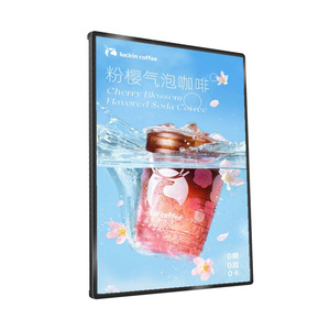 Boîte lumineuse publicitaire LED rectangulaire ultra-fine en aluminium, <span class=keywords><strong>menu</strong></span> alimentaire, bande LED personnalisée, <span class=keywords><strong>menu</strong></span> lumineux mural, enseigne lumineuse pour restauration rapide - Product Image 1