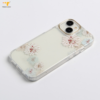Coque de téléphone personnalisée en TPU avec motif IMD de luxe en marbre, nouvelle conception 2026, motif de champignon pour filles, personnalisation unie, finition brillante