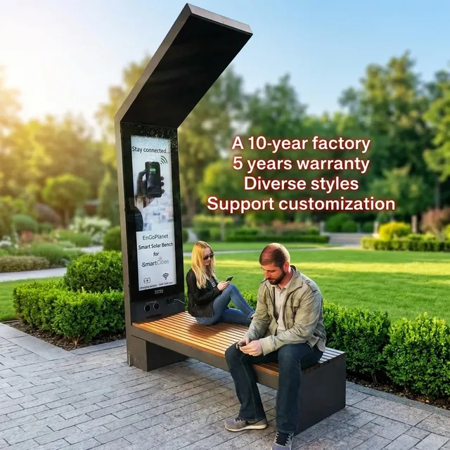 Outdoor Lighting Solar for Bench Gate Smart Solar Bench Chair Seats with Wifi Mobile Phones Charging Music Play Buy Now