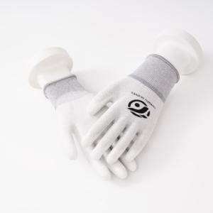 Gants de manutention polyvalents en polyester gris avec paume enduite de PU, coque renforcée, excellente adhérence - Product Image 5