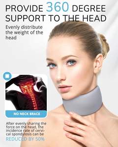 नरम सांस लेने योग्य बर्फ रेशम की स्मृति फोम एर्गोनोमिक पोर्टेबल हटाने योग्य वॉशबल एंटी-पुल अनुकूलित लोगो गर्दन ब्रेस गर्भाशय ग्रीवा कॉलर - Product Image 4