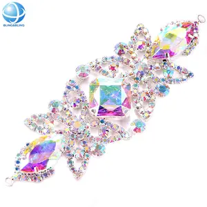 Cơ Sở Vàng 15*5Cm May Trên Rhinestone Đính Cho Phụ Kiện May Mặc