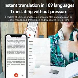 A3 ai kỹ thuật số Mini Ghi âm giọng nói app-kiểm soát 64GB cuộc họp ghi âm cuộc gọi phiên âm tóm tắt hỗ trợ 189 ngôn ngữ - Product Image 4
