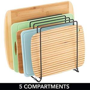 X-Large vassoio portaoggetti in acciaio Organizer Rack armadio da cucina supporto diviso per coperchi per pentole tagliere fogli da forno - Product Image 4