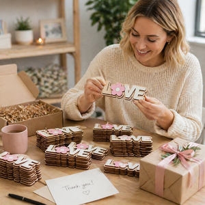 Adorno de Madera con Letras de AMOR Personalizables, Arte en Madera Cortado con Láser para Decoración del Hogar y Regalo del Día de San Valentín - Product Image 4