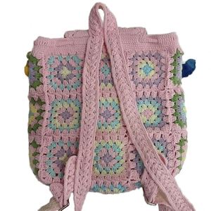 Nueva Mochila de Ganchillo de Diseño, Mochila Hecha a Mano, Estilo Vintage Boho, Multiusos, en Oferta, Hermosa Mochila de Diseño para Chicas - Product Image 2