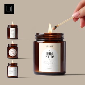 Velas Aromáticas Navideñas en Frascos de Vidrio Ámbar OEM para el Hogar, Regalos Cálidos para Mujeres/Hombres - Product Image 1