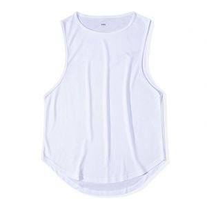Custom Brand Printed Men Polyester <b>White</b> <b>Tank</b> <b>Top</b> Sleeveless Gym Training Wear for Fitness Club Corporate Promotional Gifts - Product Image 2