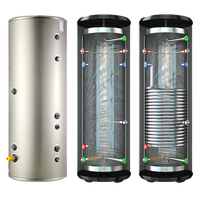 Vente chaude 200L 250L chauffe-eau en acier inoxydable Source d'air réservoir de stockage d'eau chaude pour pompe à tas