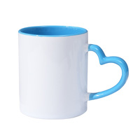 Tasse en céramique avec poignée en forme de cœur créative, impression de logo personnalisée pour offrir en cadeau