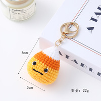 Porte-clés Halloween au crochet en gros, amigurumi tricoté, fantômes et crânes, breloques décoratives pour Halloween