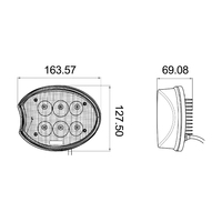 Phare de travail LED super lumineux R/L à large faisceau pour tracteur RE205362 RE181913