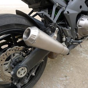 Pot d'échappement modifié pour moto Honda CBR1000 R6 Z1000, couleur argent, style <span class=keywords><strong>Scorpion</strong></span>, en alliage de titane + fibre de carbone - Product Image 5