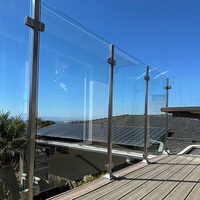 EKOO Garde-corps en verre sans cadre en acier inoxydable de haute qualité pour terrasse/balcon, idéal pour escalier/villa/hôtel