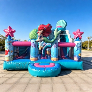 Bounce House with <b>Slide</b> Obstacle Course Inflatable Commercial Inflatable Bouncy Castle Jumping Castle for Children - Product Image 1