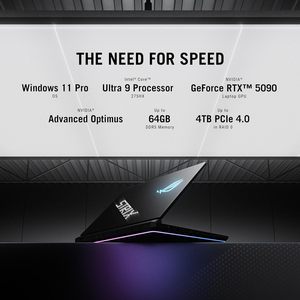Ordinateur portable de jeu Asus Rog Strix Scar 18, 18 pouces, 240 Hz, RTX 5090, Core i9, 32 Go de RAM, noir, refroidissement haute performance - Product Image 5