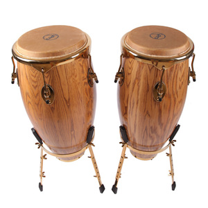 Tambores de Conga Profesionales de 10 y 11 Pulgadas, Percusión Latina, Parches de Cuero Crudo, Juego de Tambores de Mano para Actuaciones en Escenario - Product Image 3