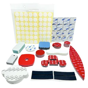 Samvo Gestanst Dubbelzijdig Zelfklevend Glasvezel Mesh Tape Pad Montage Kleefstof Doorzichtige Transparante Cirkel Lijm Dots