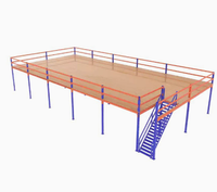 Étagère de mezzanine en acier laminé à froid, robuste, anti-rouille, avec revêtement en poudre époxy, capacité de charge de 500 kg/m² pour centre logistique