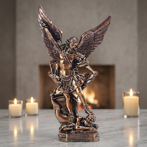Estatua de San <span class=keywords><strong>Miguel</strong></span> Arcángel Hecha a Mano Personalizada, Estatua de San <span class=keywords><strong>Miguel</strong></span> en Resina, Artesanía Religiosa de Resina de San <span class=keywords><strong>Miguel</strong></span>, Figuras de Ángeles - Product Image 2