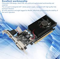 GT 210 Tarjeta de video de una sola PC 1GB DDR5 DirectX 6 PCI Express para interfaz DVI VGA 2/4GB GDDR5 Fan Cooler Nuevo para uso en estaciones de trabajo