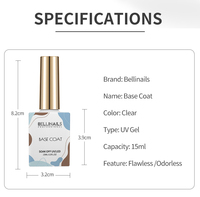 Bellinails-vernis à ongles en Gel, Logo personnalisé, produit, vernis à ongles en diamant, Oem, Uv, Led, Gel, couche de finition, vernis à ongles en Gel