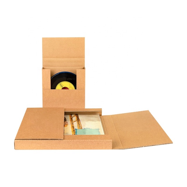 White Kraft Foldable Vinyl Records Shipping Boxes Album T-shirt Clothes Post Document Cardboard Literature Laptop Mailing Box