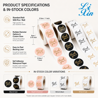 Autocollant rond personnalisé OEM avec logo, rouleau d'étiquettes adhésives en feuille d'or pour boîte cadeau, sceau d'enveloppe, emballage de commande pour boutique