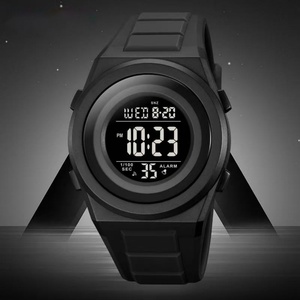 Montre digitale pour homme, luxe, plongée, alarme, bracelet en silicone, étanche, montre digitale d'extérieur pour homme avec chronographe - Product Image 2