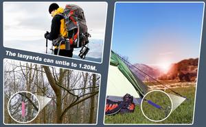 Cordon de survie pour hommes et femmes, porte-clés, <span class=keywords><strong>mousqueton</strong></span> pratique, lanière pour camping, voyage, escalade - Product Image 4