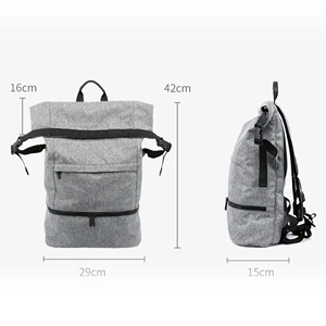 Mochila Deportiva Antirrobo con Compartimento Refrigerante Aislado, Mochila Enrollable con Compartimento Oculto para Computadora Portátil - Product Image 2