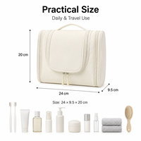Trousse de Toilette Suspendue Personnalisable avec Logo, en Tissu Taslon, Organisateur Cosmétique à Trois Fermetures Éclair, Sac de Voyage pour la Maison et les Déplacements