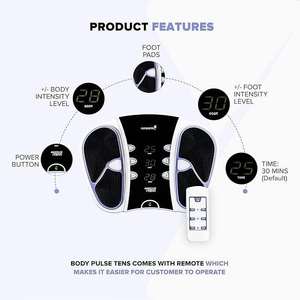 Masseur de pieds et de jambes Body Pulse EMS avec télécommande sans fil pour soulager la douleur au pied et pour la thérapie musculaire pour hommes et femmes - Product Image 3