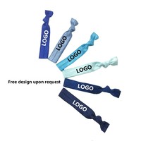 BELLEWORLD Élastiques à cheveux en ruban noué avec impression par sublimation de logo personnalisé, sans pli, pour queue de cheval, bracelet, vente en gros