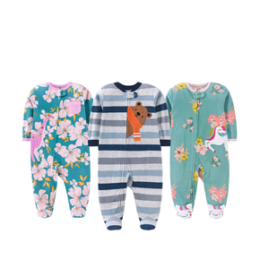 Growprint Combinaison unisexe à double fermeture éclair, mignonne, pour nouveau-nés de 3 à 6 mois, en laine épaisse pour l'hiver, salopette polaire pour enfants, vente en gros, garçon - Product Image 1