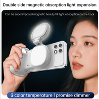 Poignée de caméra sans fil avec support magnétique, télécommande de zoom, pour utilisation sur lit et bureau, mode de prise de vue téléphonique, poignée magnétique pour téléphone en ABS
